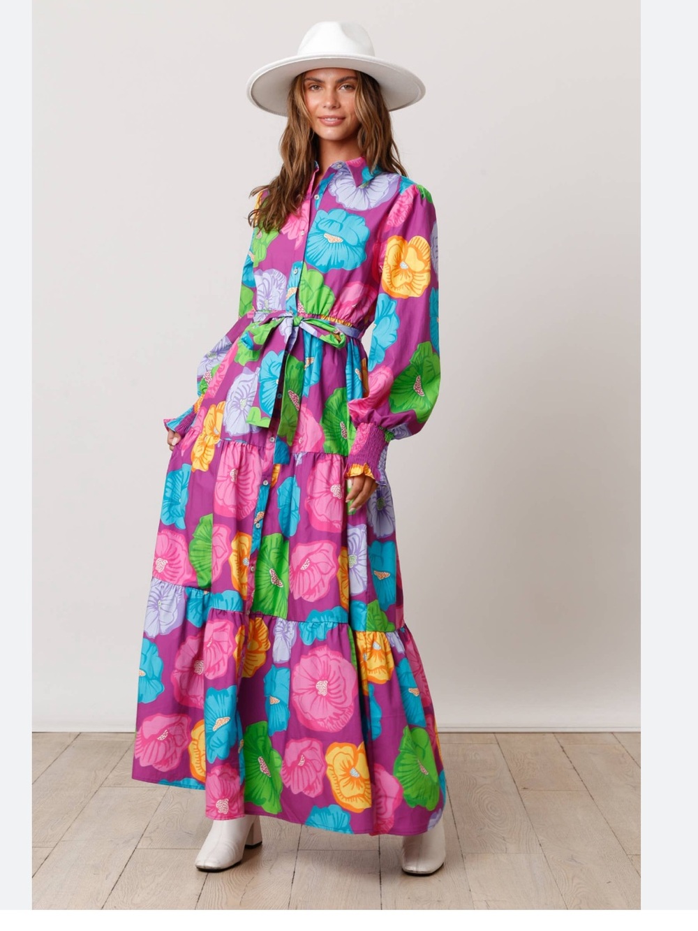 Field Of Poppies Multicolored Maxi Dress